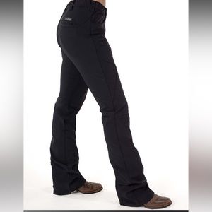 Cowgirl Tuff Work Hard Play Hard Black Winter Pant size Large NWOT